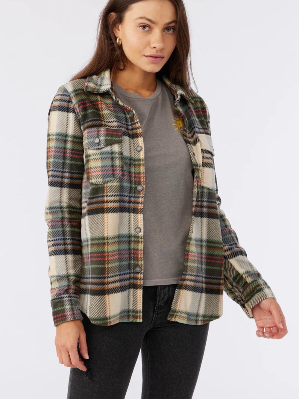 O'Neill Plaid Superfleece Shacket